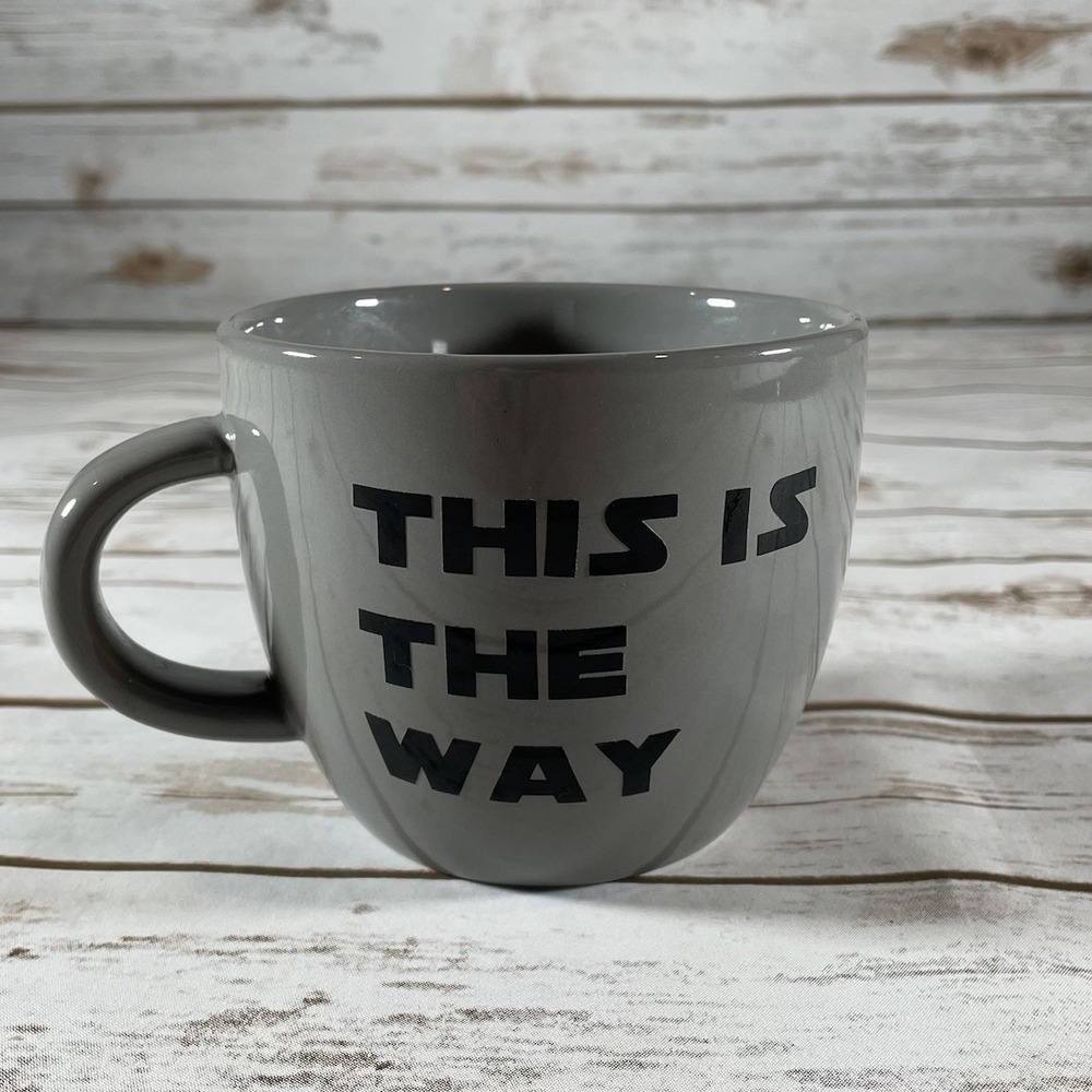 The Mandalorian & Grogu Ceramic Coffee Mug Grey "This‎ is the Way"
